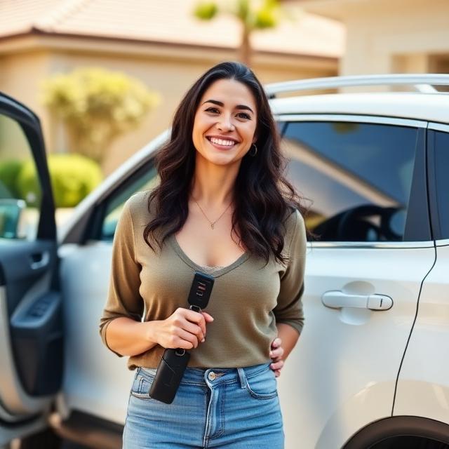 Cliente Carolina Cerpa con su nuevo auto